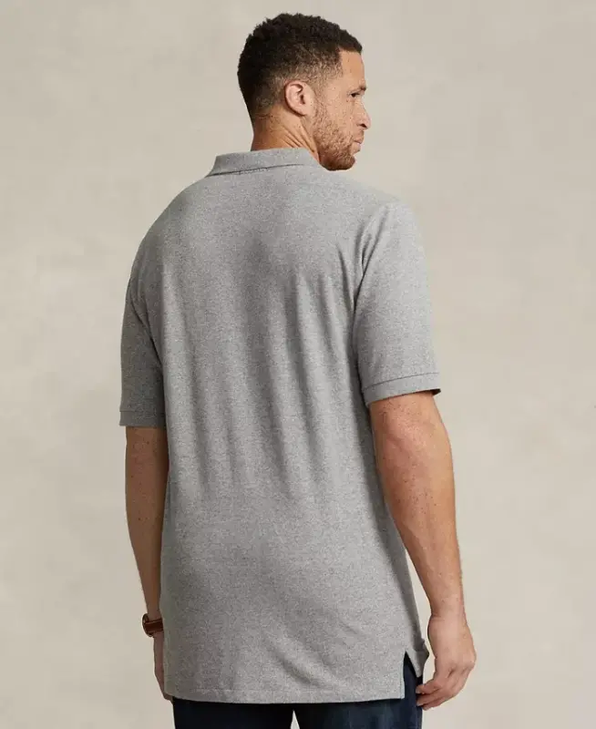 Men's Big & Tall Cotton Short-Sleeve Polo Shirt - Canterbury Heather - 4
