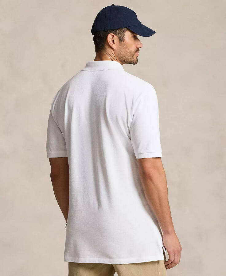 Men's Big & Tall The Iconic Mesh Polo Shirt-White - 2