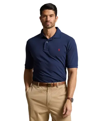 Men's Big & Tall Cotton Short-Sleeve Polo Shirt - Newport Navy 