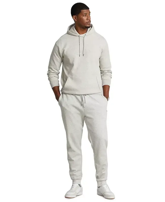 Men's Big & Tall Double-Knit Jogger Pants - Grey - 4