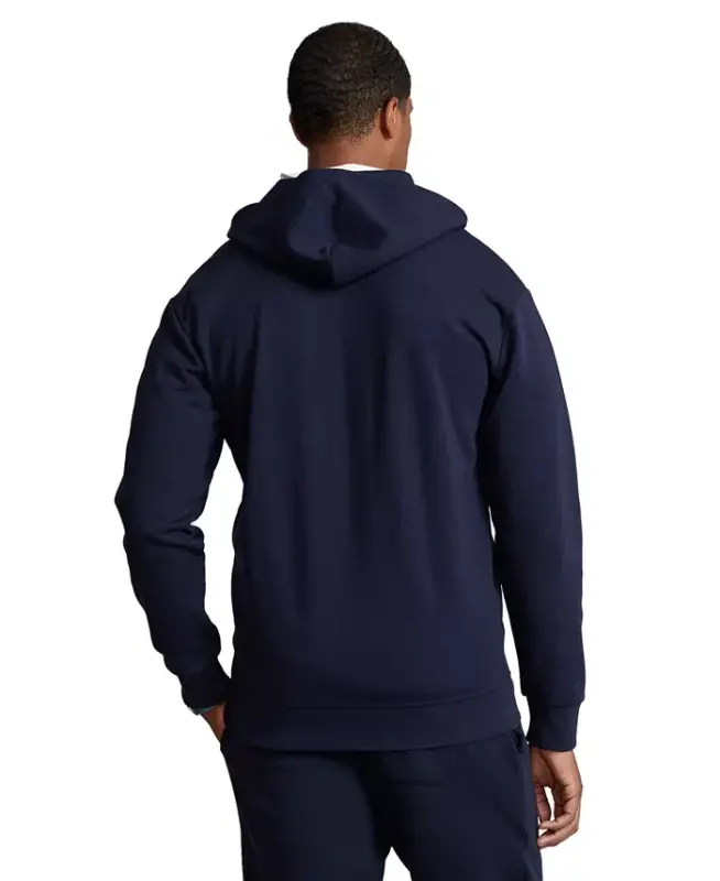 Men's Big & Tall Double-Knit Full-Zip Hoodie - Navy - 4
