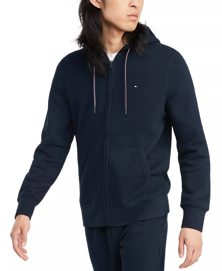 Men's Big & Tall Plains Zip-Up Hoodie-Navy Blazer - 1
