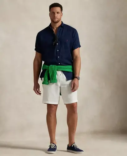 Men's Big & Tall Linen Shirt - Newport Navy - 2