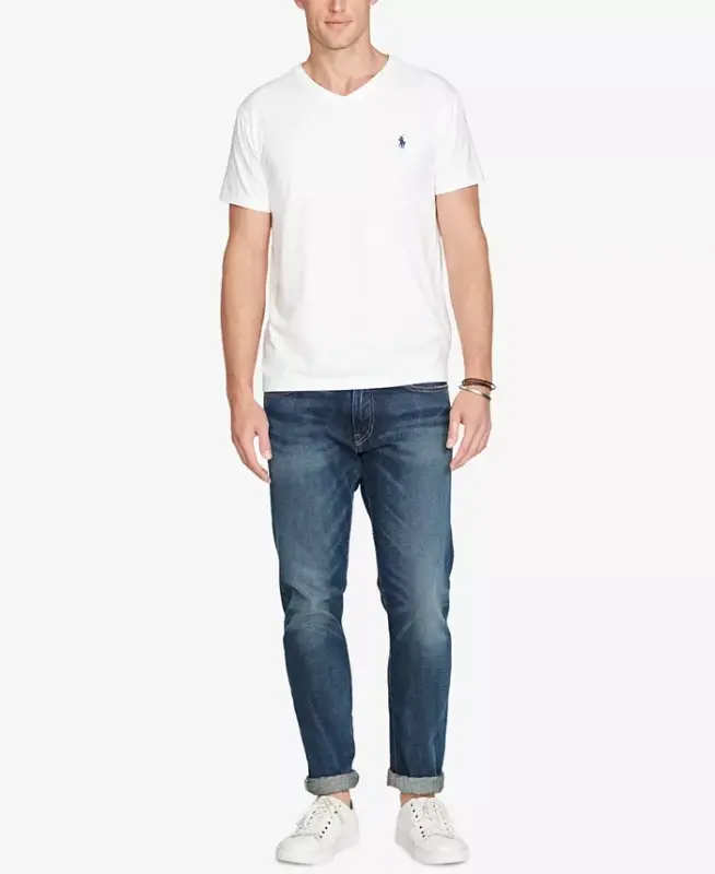 Men's Big & Tall V-Neck T-Shirt - White - 2