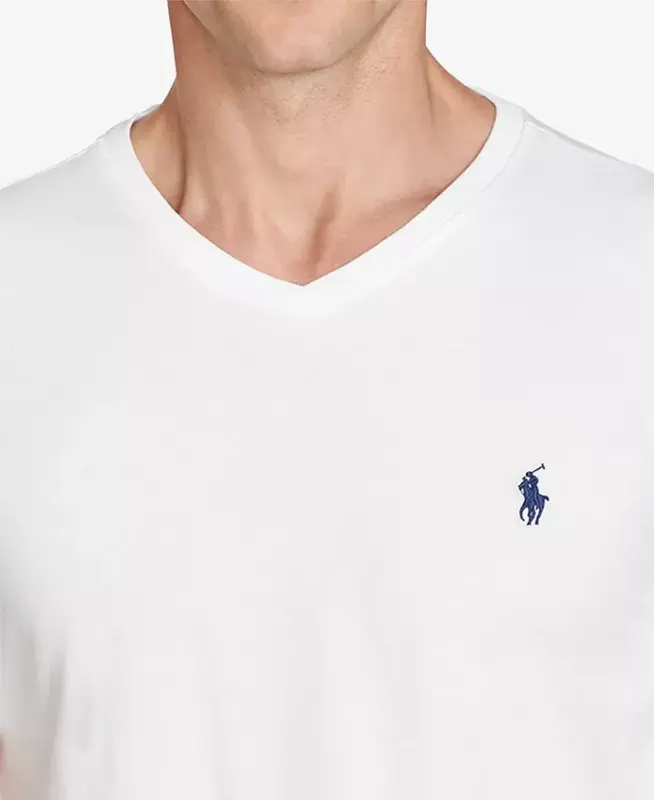 Men's Big & Tall V-Neck T-Shirt - White - 3