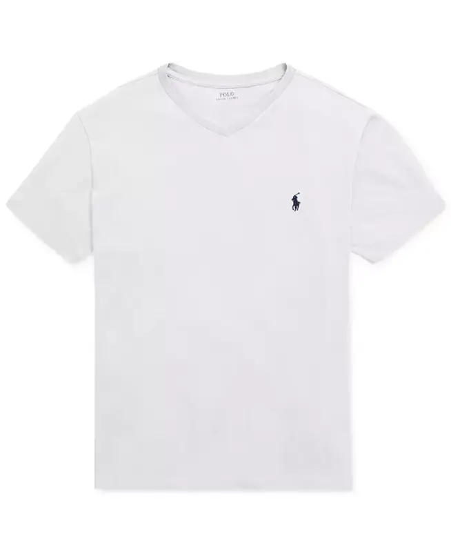 Men's Big & Tall V-Neck T-Shirt - White - 5