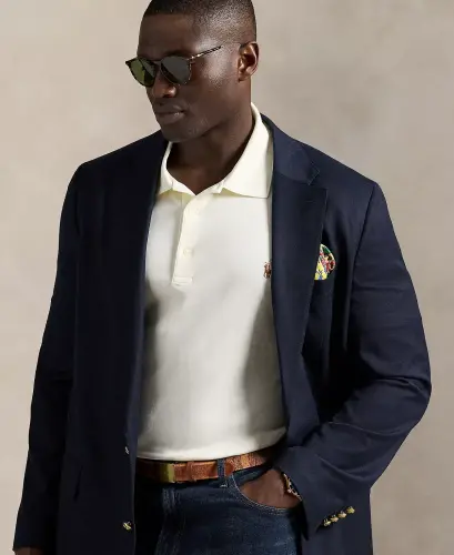 Men's Big & Tall Classic-Fit Soft Cotton Polo Shirt-Pale Cream - 3