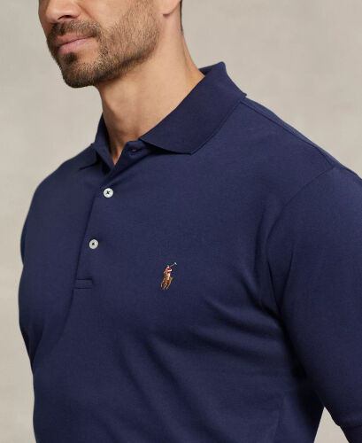 Men's Big & Tall Classic-Fit Soft Cotton Polo Shirt - Refined Navy - 3