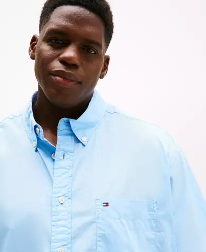 Men's Big & Tall Maxwell Short-Sleeve Button-Down Shirt - Blue Bell - 3