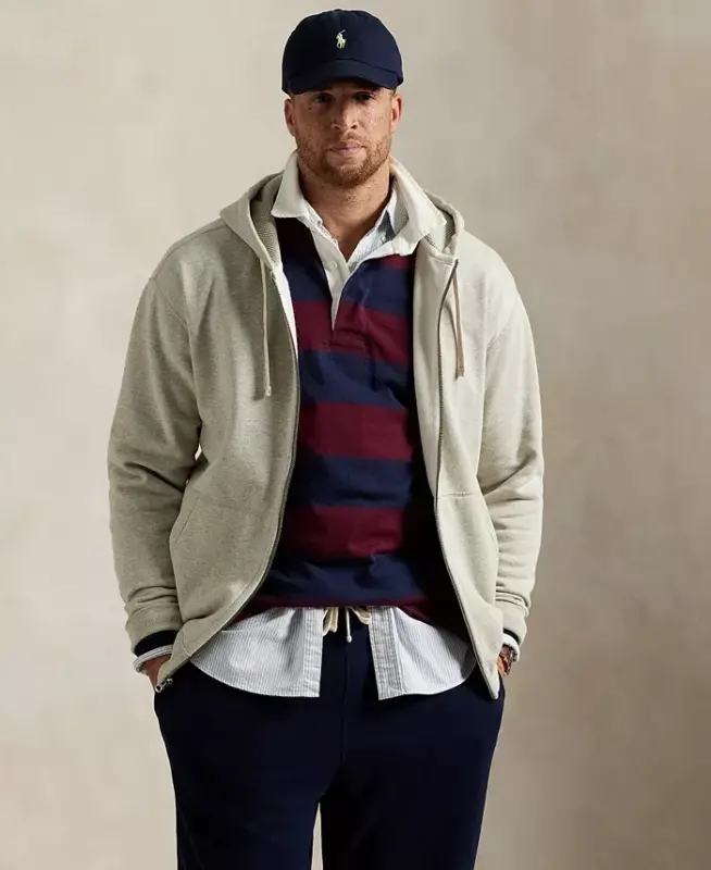 Men's Big & Tall Full-Zip Signature Fleece Hoodie - POLO RALPH LAUREN
