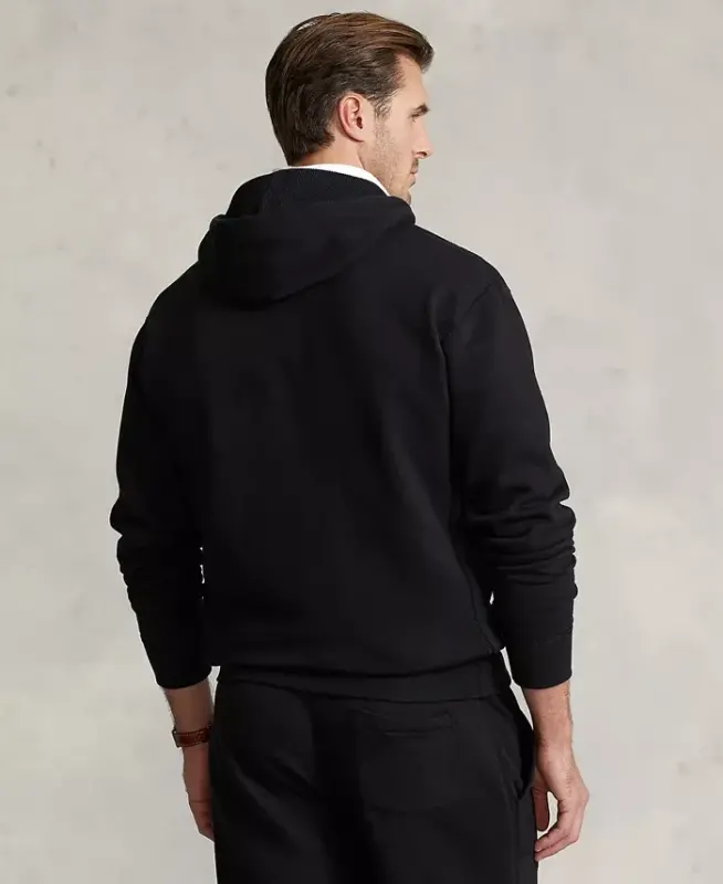 Men's Big & Tall Full-Zip Signature Fleece Hoodie - Polo Black - 4