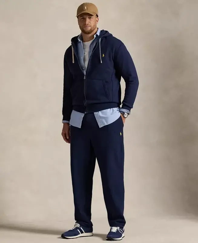 Men's Big & Tall Full-Zip Signature Fleece Hoodie - Cruise Navy - 2