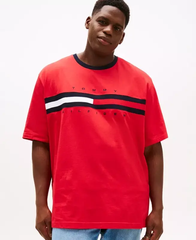 Men's Big & Tall Tino Logo Short Sleeve T-Shirt - Primary Red - 1