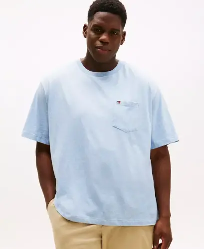 Men's Big & Tall Tommy Crew Neck Pocket T-Shirt - Malaga Blue 