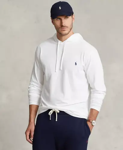 Men's Big & Tall Jersey Hooded T-Shirt 