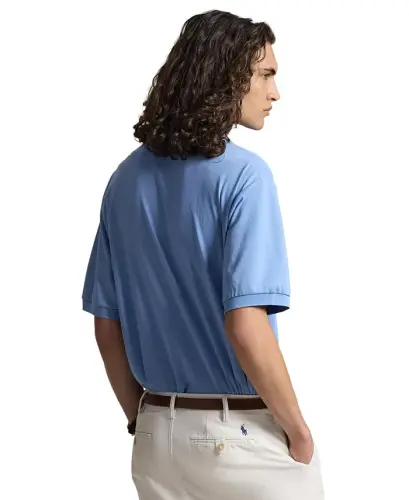 Men's Big & Tall Solid Polo Shirt - Sky Blue - 5