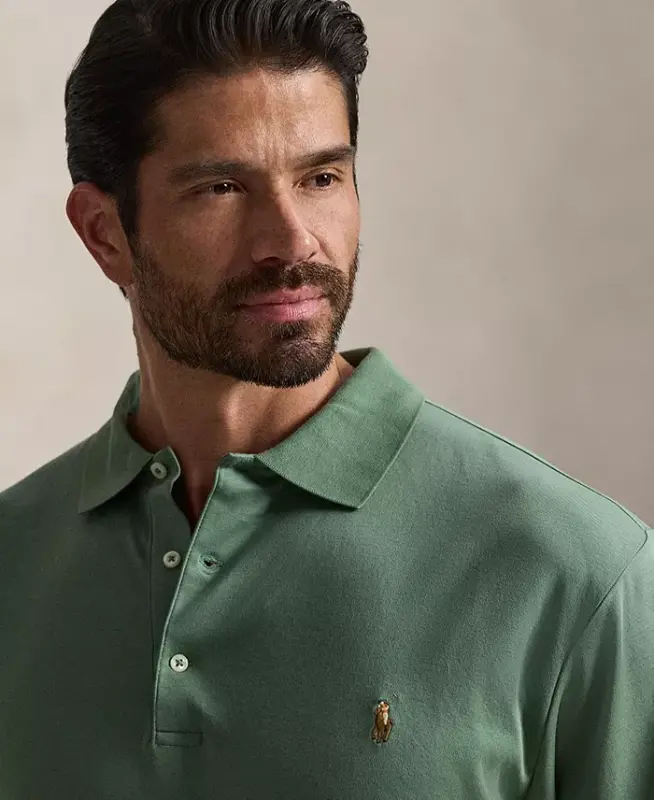 Men's Big & Tall Solid Polo Shirt - Fatigue - 2