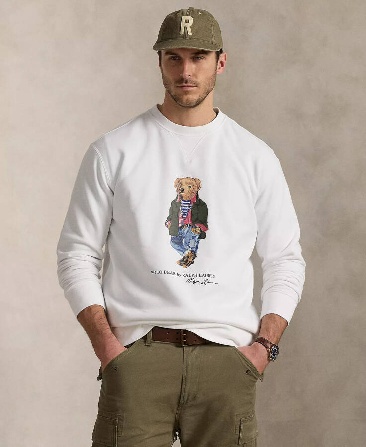 Erkek Büyük ve Uzun Polo Bear Polar Sweatshirt Beyaz - 1