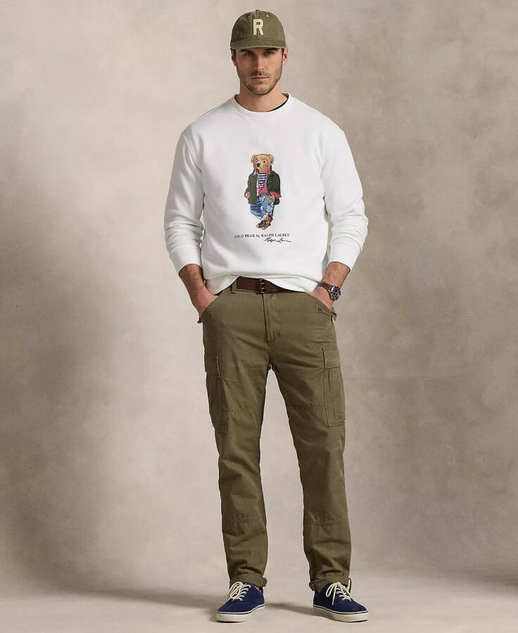 Erkek Büyük ve Uzun Polo Bear Polar Sweatshirt Beyaz - 4