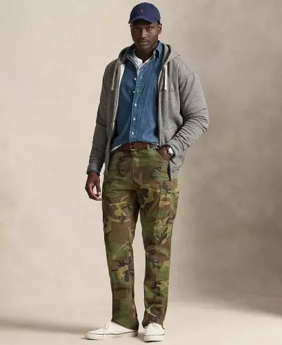 Men's Big & Tall Full-Zip Signature Fleece Hoodie - Ash Grey Heather - 2