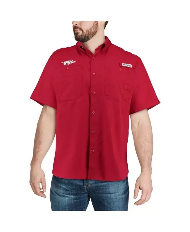 Men's Cardinal Arkansas Razorbacks PFG Tamiami Shirt-Cardinal - 6