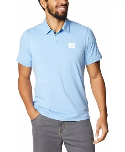 Men's Carolina Blue North Carolina Tar Heels Tech Trail Omni-Shade Polo Shirt - Carolina Blue - 8