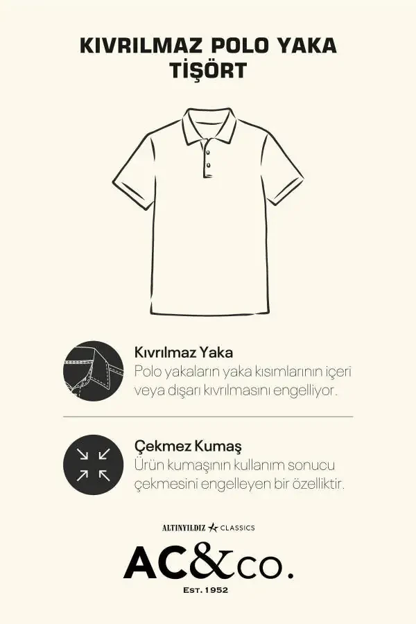 Erkek Çekmeyen Pamuklu Kumaş Regular Fit Rahat Kesim Kiremit-bej Kıvrılmaz Polo Yaka Cepli Tişört-KIREMIT - 3