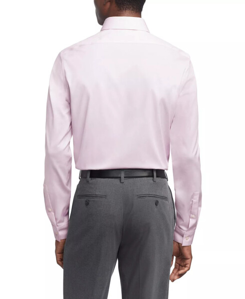 Erkek Çelik Artı Slim Fit Modern Pim Kordonlu Elbise Gömleği Pembe Lavanta - 2