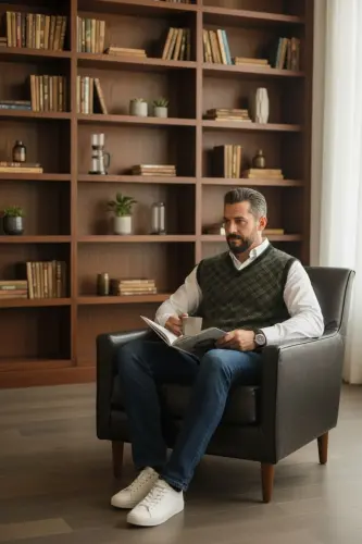 Erkek Siyah Tüylenme Yapmayan Anti Pilling Kumaş Standart Fit Normal Kesim V Yaka Triko Süveter-Siyah - KAMALI (1)