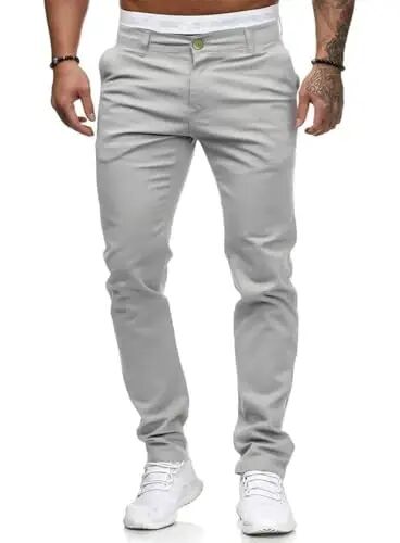 Erkek Chino Slim Fit Esnek Düz Ön Dar Kesim Elbise Pantolonu 