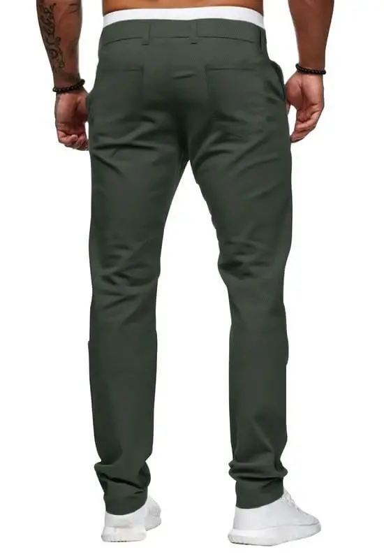 Mens Chinos Slim Fit Stretch Flat-Front Skinny Dress Pants - 5