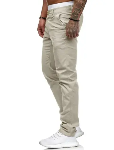 Mens Chinos Slim Fit Stretch Flat-Front Skinny Dress Pants - 5
