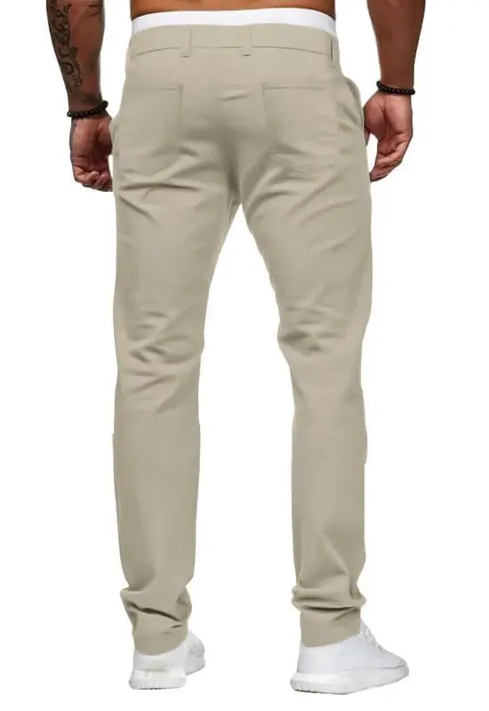 Mens Chinos Slim Fit Stretch Flat-Front Skinny Dress Pants - 6