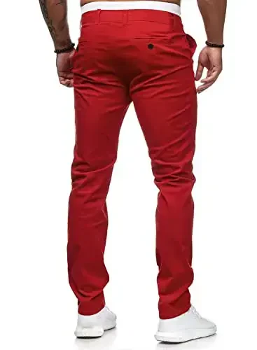 Mens Chinos Slim Fit Stretch Flat-Front Skinny Dress Pants - 3