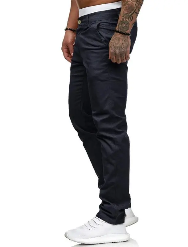 Mens Chinos Slim Fit Stretch Flat-Front Skinny Dress Pants - 4