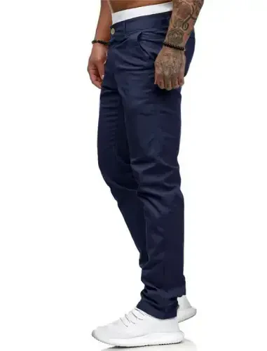 Mens Chinos Slim Fit Stretch Flat-Front Skinny Dress Pants - 4
