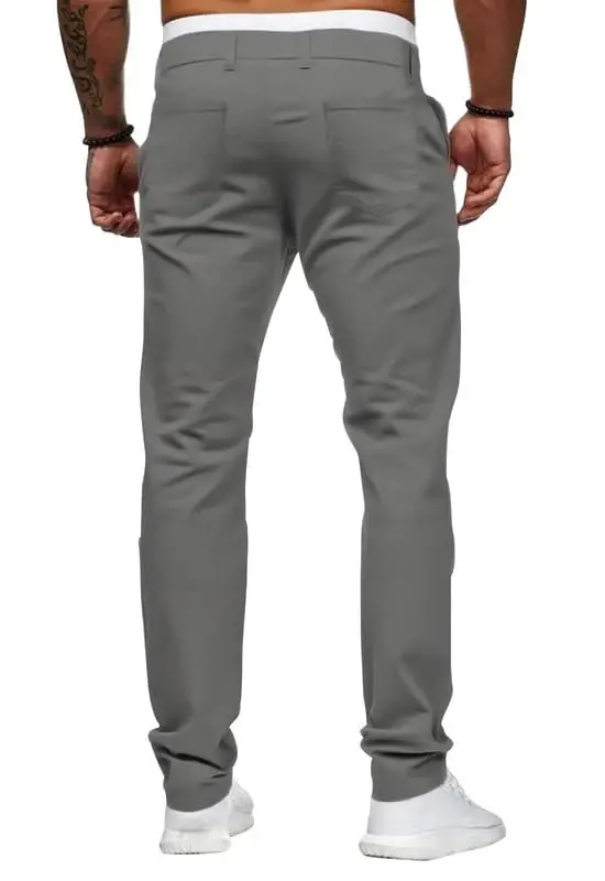 Mens Chinos Slim Fit Stretch Flat-Front Skinny Dress Pants - 4