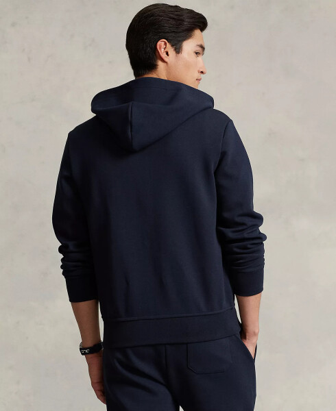 Erkek Çift Örgülü Tam Boy Fermuarlı Hoodie Lacivert - 2