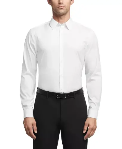 Men's CK X Extra-Slim Stretch Dress Shirt - White 