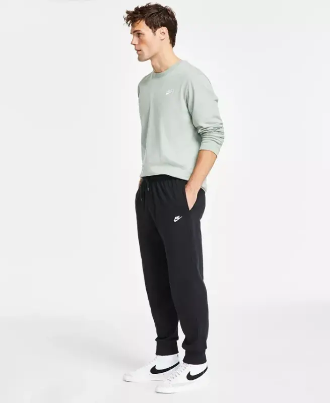 Men's Club Fleece Knit Joggers - Black/white - 2
