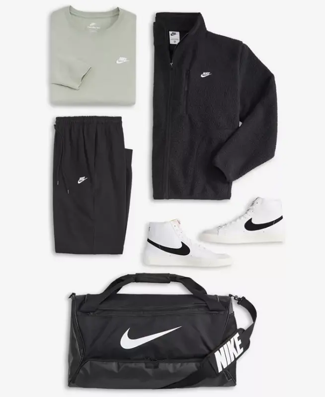 Men's Club Fleece Knit Joggers - Black/white - 5