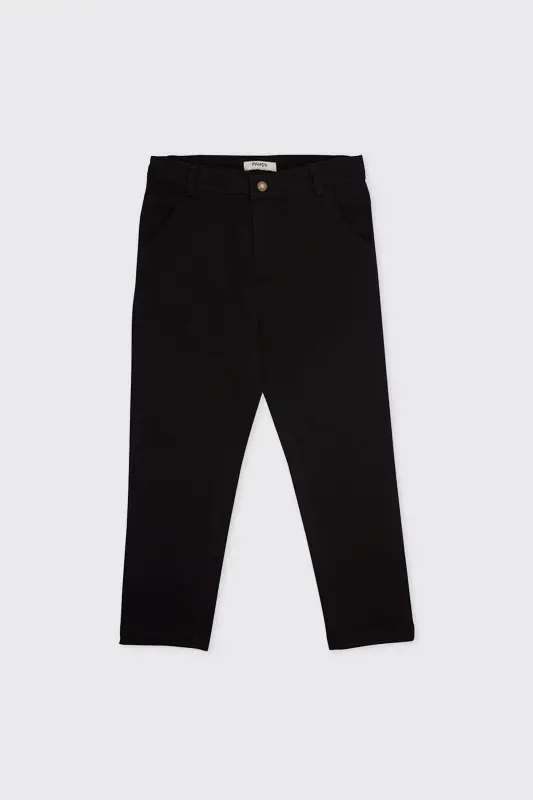 Erkek Çocuk Beli Lastikli Pile Detaylı Lacivert Pantolon - 002-Lacivert - 3