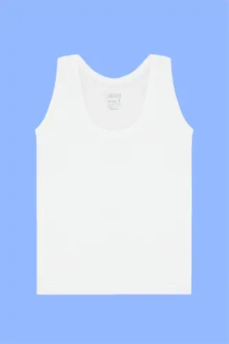 Erkek Çocuk Beyaz Atlet 3'lü Paket %100 Pamuklu Penye - BÜYÜKBEDENIZ (1)