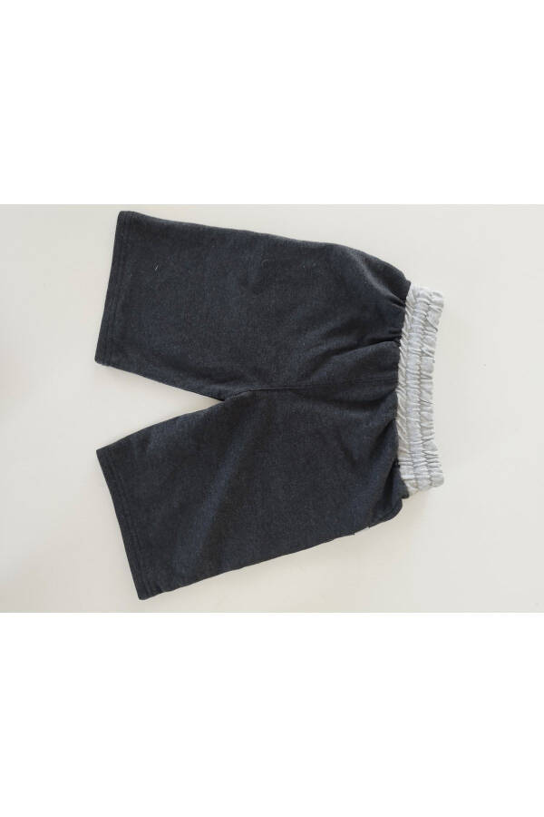 Erkek Çocuk Füme Renk Cepli Baskılı Şort Kapri-füme - 2