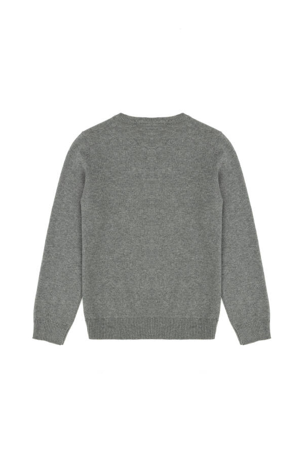 Erkek Çocuk Gri Melanj Bisiklet Yaka Basic Kazak 50269409-VR086 - 992431 - 8