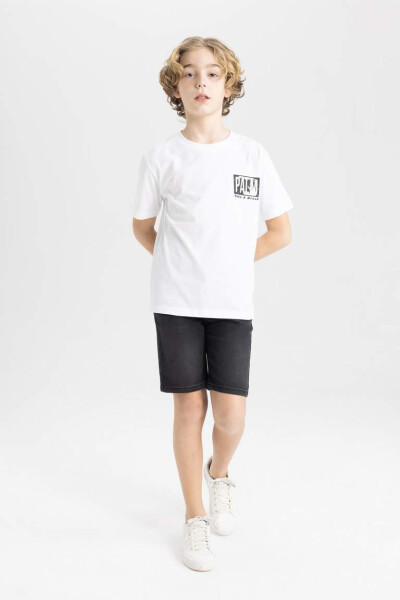 Erkek Çocuk Jean Basic Şort Siyah - 3
