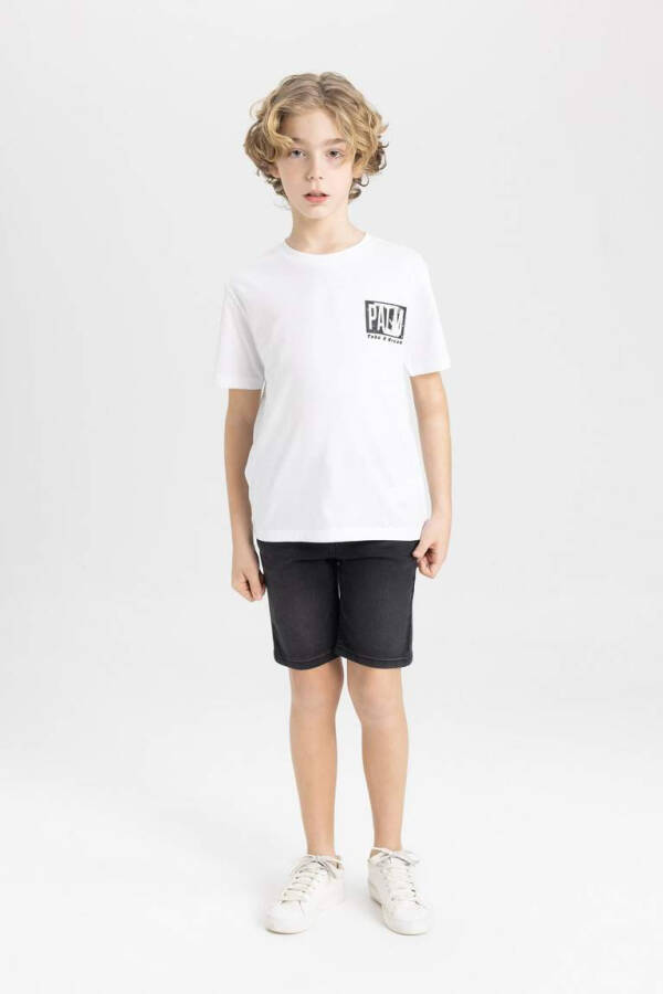 Erkek Çocuk Jean Basic Şort Siyah - 4