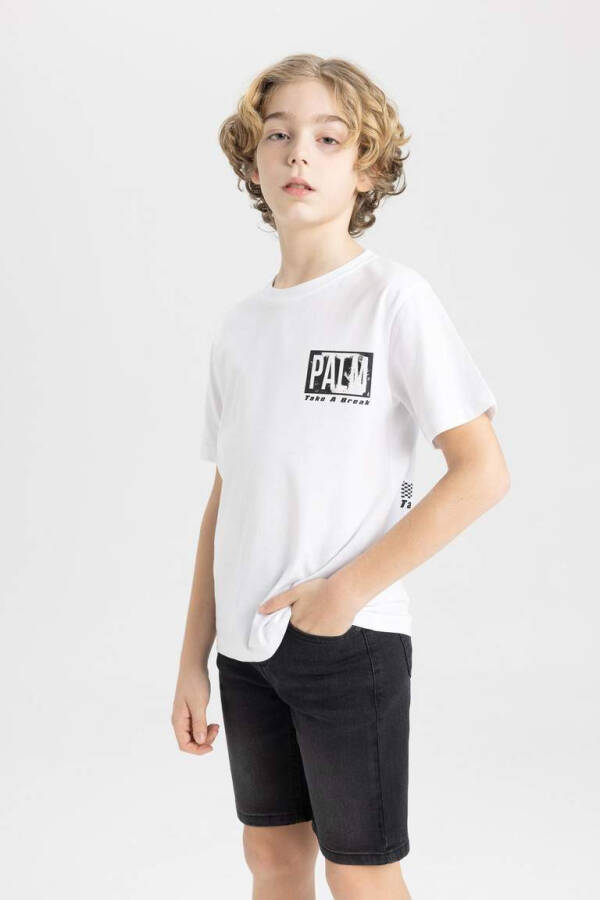Erkek Çocuk Jean Basic Şort Siyah - 5