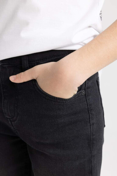 Erkek Çocuk Jean Basic Şort Siyah - 7