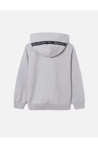 erkek çocuk kapşonlu sweatshırt 6476 - GRİ - 3